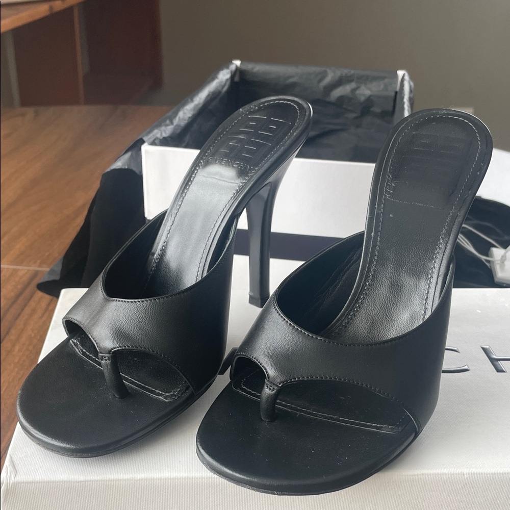 Givenchy Black Open-Toe Heels